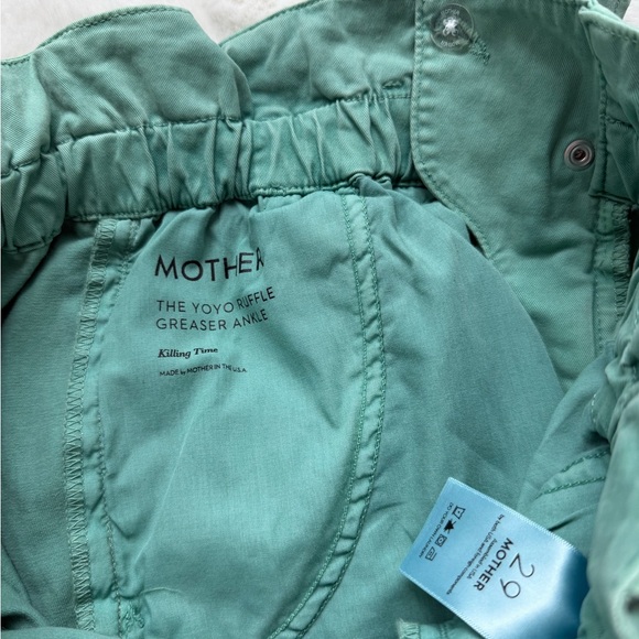 MOTHER The YOYO Ruffle Greaser Ankle Killing Time Deep Sea High-Rise Jeans-29 - Picture 12 of 16